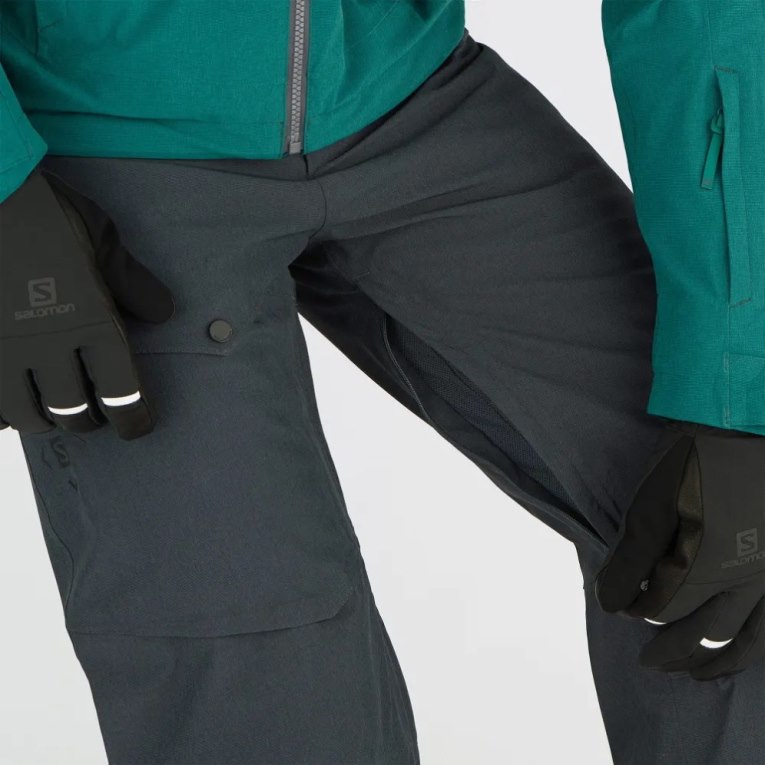 Black Salomon Untracked Men's Ski Pants | PH 64981I